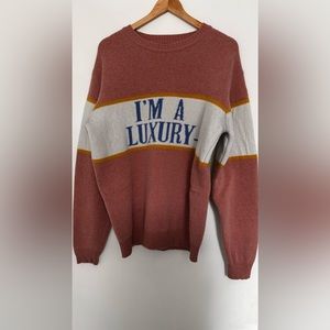 GYLES & GEORGE MEN'S "I'M A LUXURY" SWEATER